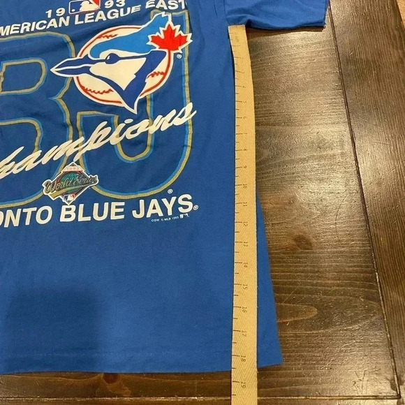 Toronto Blue Jays 93’ American League Champions T-Shirt - Single Stitch - Picture 6 of 7